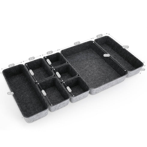 Welaxy storage & organize Welaxy Drawer organizers bins trays catchall tray gift idea 8-piece rectangular